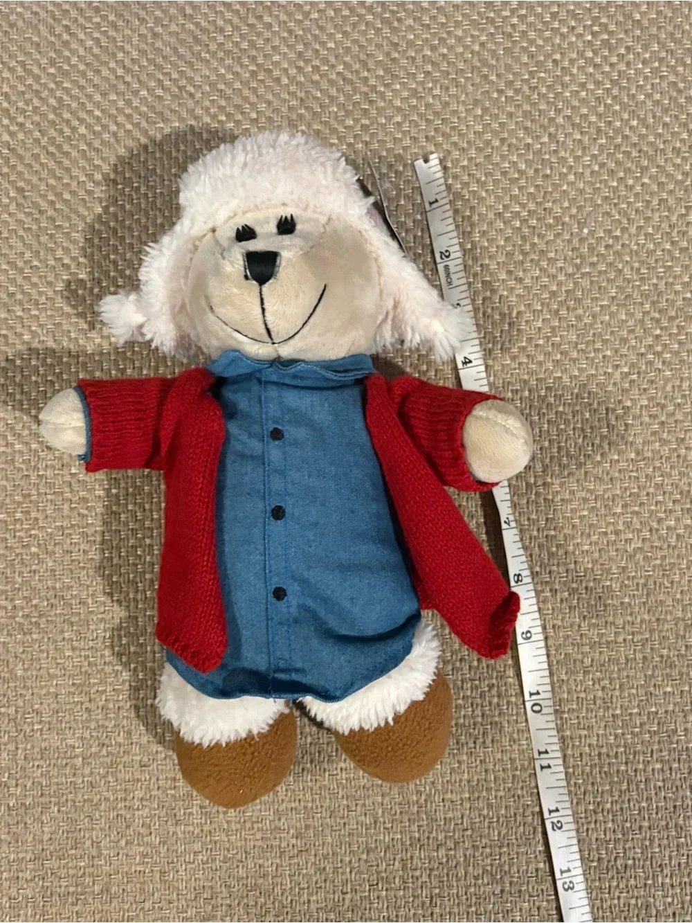 Starbucks 2016 Barista Girl Bear Plush  W/ Tag Red Sweater Pink Hat Boots